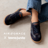 Air & Grace x Teens Unite - Isla Trainers: Denim