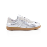 Isla: Silver Metallic & Suede Trainers - Pre-Order (Dispatch w/c 3rd March)