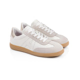 Isla: White, Silver & Gold Leather & Suede Trainers - Pre-Order (Dispatch w/c 3rd March)