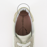 Isla (Seconds): Off White, Silver & Gold Leather & Suede Trainers