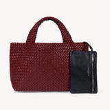 Lusso: Burgundy Woven Leather Handbag
