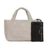 Lusso: Stone Woven Leather Handbag