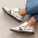 Panello Trainers: Off White, Blue & Brown - Pre-Order (Dispatch w/c 17/08/26)