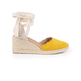 Paloma: Mustard Espadrille Wedges