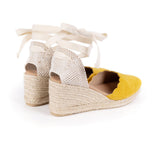 Paloma: Mustard Espadrille Wedges