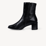 Queenie: Black Leather Ankle Boots