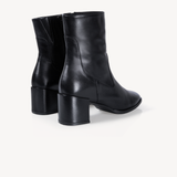 Queenie: Black Leather Ankle Boots