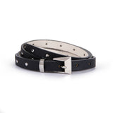 Rivoli: Black Leather Studded Belt