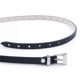 Rivoli: Black Leather Studded Belt