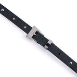 Rivoli: Black Leather Studded Belt