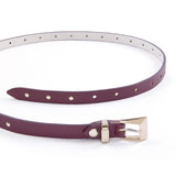 Rivoli: Burgundy Leather Studded Belt
