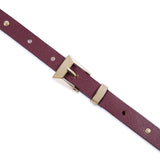 Rivoli: Burgundy Leather Studded Belt