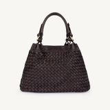 Salerno: Brown Woven Leather Handbag