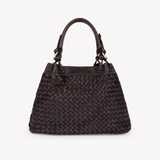 Salerno: Brown Woven Leather Handbag