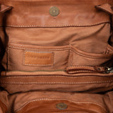 Salerno: Tan Woven Leather Handbag