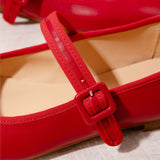 Sylvie: Red Leather Mary Jane