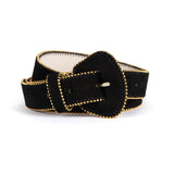 Truli: Black Suede Belt