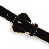 Truli: Black Suede Belt