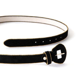 Truli: Black Suede Belt