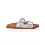 Talia: Silver Two Bar Sandals