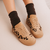 Tindra Glitter Socks: Brown