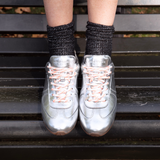 Tindra Glitter Socks: Black