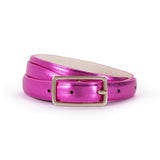 Varenna: Fuchsia Metallic Skinny Belt