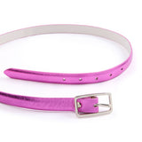Varenna: Fuchsia Metallic Skinny Belt