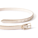 Varenna: Gold Metallic Skinny Belt