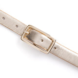 Varenna: Gold Metallic Skinny Belt