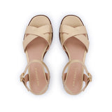 Ada: Gold Metallic Block Heeled Sandals