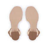 Ada: Gold Metallic Block Heeled Sandals