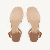 Ada: Tan Suede Block Heeled Sandals