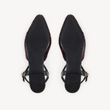 Anais: Leopard & Black Pointed T-Bar Flats