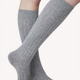 Bodil Chunky Knee High Socks: Grey