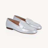 Cece: Silver Metallic Loafers