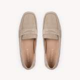 Cece: Taupe Suede Loafers
