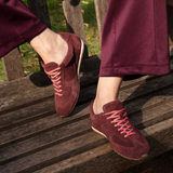 Charli: Burgundy Suede Trainers
