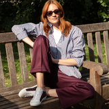 Cru Vintage: Burgundy Glitter Trainers