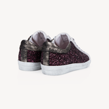 Cru Vintage: Burgundy Glitter Trainers