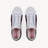 Cru Vintage: Burgundy Glitter Trainers