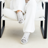 Cru: Multi Silver Glitter Trainers