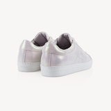 Cru Signature: Pearl Iridescent Leather Trainers