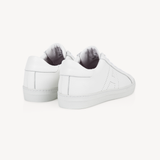 Cru Signature: White Tumbled Leather Trainers