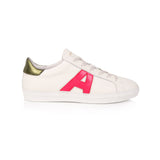 Cru Signature: Off White, Neon Pink & Khaki Trainers - Pre-Order (Dispatch w/c 24/03)