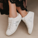 Cru Signature: Off White, Silver & Gold Trainers