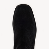 Delilah: Black Suede Knee High Boots - Coming Soon