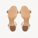 Dancing Queen: Gold Metallic Block Heel Sandals