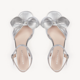 Dancing Queen: Silver Block Heel Sandals