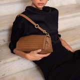 Elena: Light Brown Leather Handbag
